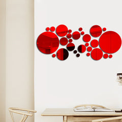 Big And Small Circles Mirror Sticker 3D Stereo Acrylic Wall Decoration